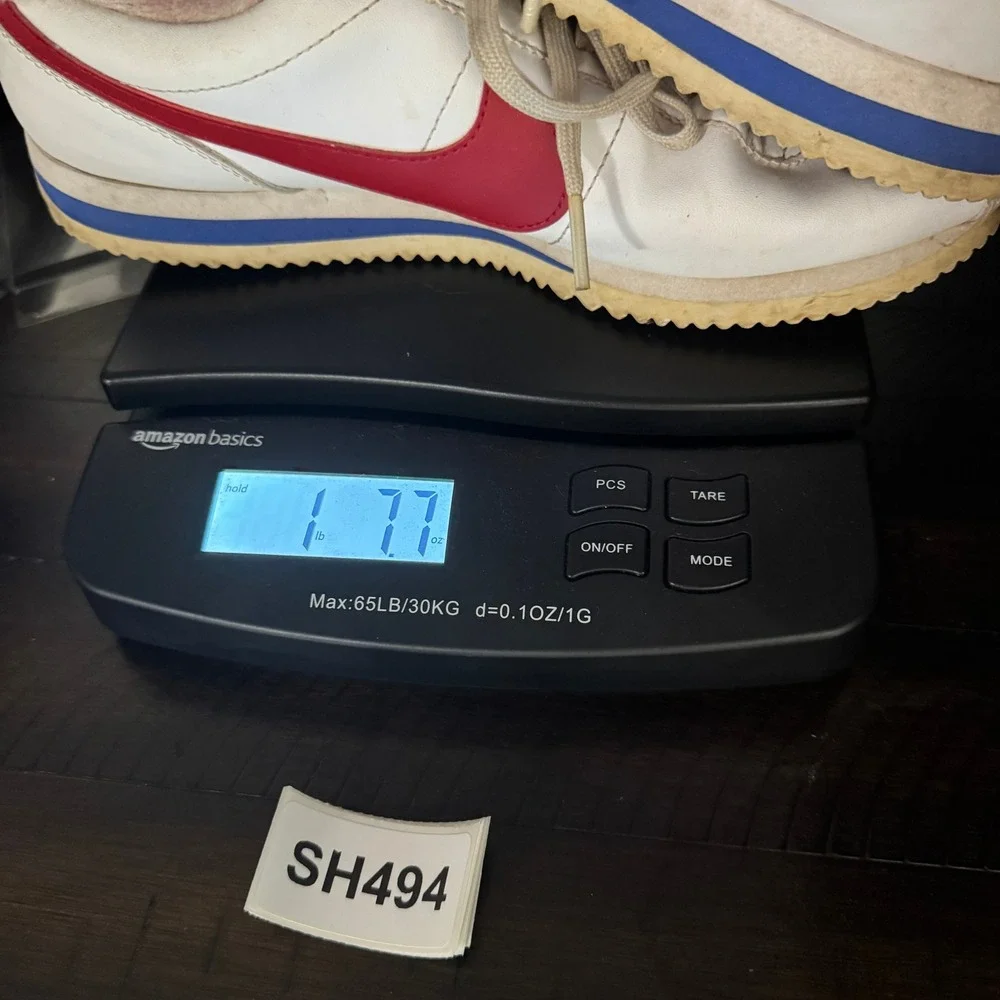 Nike Cortez Basic Mens 9 White Red Blue Forrest Gump Retro Sneakers 819719-103